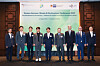 Georg Schmidt, German ambassador to Korea, fourth from right; Joo Young-joon, deputy minister of the Ministry of Trade, Industry and Energy, fifth from right; Martin Henkelmann, president and CEO of the Korean-German Chamber of Commerce and Industry, third from right; and experts of climate change from Korea and Germany join a conference on carbon neutrality in Seoul organized by the embassy and the chamber of commerce at the Conrad Seoul on Thursday. [EMBASSY OF GERMANY IN KOREA]