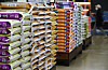 Rice sacks are displayed at a discount store in downtown Seoul on April 13. [NEWS1]