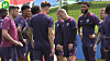 The English national team train ahead of the Euro 2024 round of 16 match against Slovakia on Sunday. [ONE FOOTBALL]