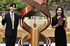 Models introduce a bottle of Scotch whiskey from the Balvenie Fifty Collection at Hotel Shilla in Jung District, central Seoul, on Monday. [YONHAP]