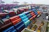Containers are unloaded at a port in Incheon on June 9. [NEWS1]