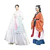Korean traditional dress hanbok, left, and hanfu, traditional Chinese clothing in feudal dynasties ruled by the Han people, the most populous ethnic group in China. [JOONGANG ILBO]