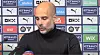 Manchester City manager Pep Guardiola speaks during a postgame press conference after City's 3-1 victory over Leicester City in the Premier League on Saturday. [ONE FOOTBALL]
