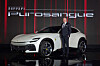Dieter Knechtel, president of Ferrari Far East and Middle East Hub, poses with the Purosangue SUV during a press event held Friday at the Maiim Vision Village in Yeoju, Gyeonggi. [FERRARI]