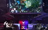 Former Democratic Party (DP) Chairman Lee Nak-yon plays League of Legends on stage at LoL Park, Jongno District, central Seoul, on Monday. LoL Park is where the nation's most popular domestic esports competition, League of Legends Champions Korea (LCK), takes place. [YONHAP]