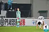 Kim Young-kwang of Seongnam FC, left, reacts after drawing 1-1 with Gimcheon Sangmu on Sunday at Gimcheon Sports Complex in Gimcheon. [K LEAGUE]