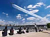 Spectators watch the Black Eagles, the Korean Air Force’s aerobatics team, rehearse over the Han River in Seoul on Wednesday. The Black Eagles will perform aerobatic maneuvers in celebration of the 74th Armed Forces Day on Oct. 1. [YONHAP]