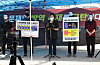 Kang Yeon-jae, center, a lawyer for Rev. Jun Kwang-hoon of the Sarang Jeil Church, reads the pastor’s statement on his behalf Thursday in front of the church in Seongbuk District, central Seoul. [YONHAP]
