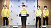 Land Minister Noh Hyeong-ouk, center, at the government complex in Seoul on Tuesday, announces measures against illegal multilayer construction practices. Nine people died after a building in Gwangju being dismantle fell on a bus in June. [YONHAP]