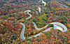 A view of Gangwon's Hongcheon County filled with leaves turning colors. [YONHAP]