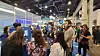 Visitors take a look at Asleep's booth at CES 2023 held in Las Vegas in early January. [ASLEEP]