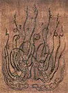 Made of Yoo’s own hair, “Juakbicheonsang,” which means “Two Flying Fairies Playing Music,” features two fairies playing instruments on the clouds. [PARK SANG-MOON]