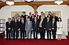 Prime Minister Han Duck-soo, center in the first row, who is currently serving as acting president, and attendees of a luncheon with the American Chamber of Commerce in Korea pose for a photo after their closed-door meeting on Dec. 26. [AMCHAM]