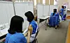 In this file photo, doctors, nurses and nursing assistants of the Seoul National University Hospital receive AstraZeneca shots on March 5, 2021. The hospital vaccinated its 8,300 workers in March. [NEWS1]