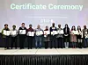 Participants of the World Health Organization's biomanufacturing training program take a photo at a completion ceremony held in Korea on Nov. 18. [MINISTRY OF HEALTH AND WELFARE]