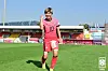 Ji So-yun celebrates Korea's victory against Australia in the quarterfinals of the Asian Cup on Sunday at Shree Shiv Chhatrapati Sports Complex in Pune, India. [NEWS1]