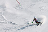 Korea's Gim So-hui competes in the first run of the women's slalom during the Beijing 2022 Winter Olympic Games at the National Alpine Skiing Centre in Beijing on Wednesday. [AFP/YONHAP]