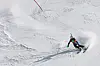 Korea's Gim So-hui competes in the first run of the women's slalom during the Beijing 2022 Winter Olympic Games at the National Alpine Skiing Centre in Beijing on Wednesday. [AFP/YONHAP]
