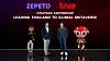 Kang Hee-suk (left), head of business at Naver Z, and Birathon Kasemsri, chief content and media officer at TRUE, pose for photos at the Thai telecom’s branding shop in Bangkok on Wednesday. [NAVER]