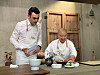 Buddhist Nun Jeong Kwan, right, master of the Cheonjinam Hermitage at the Baekyang Temple, speaks during a temple food cooking class on Wednesday, which was held as part of the '2021 Taste of Seoul Week.' [SEO JI-EUN]