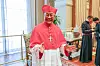 Korean Cardinal Lazzaro You Heung-sik poses at the end of the consistory ceremony in the Vatican on Saturday. Pope Francis named 20 new cardinals at his eighth Consistory. [EPA/YONHAP]