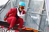 Park Je-un in action during the Nordic Combined event at National Ski Jumping Centre in Zhangjiakou, China on Wednesday. [REUTERS/YONHAP]
