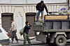North Korean workers on a building project in Vladivostok in the Russian Far East [KANG DONG-WAN]