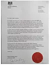 An image of a document issued by the British Embassy in Seoul which states that Mr. Pallett is not a habitual resident of Britain and that adoptions enacted by Korean law would be automatically recognized by the British legal system. [THOMAS PALLETT]