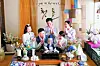 Williamson, second from left, and his wife and children throw a birthday party for a year-old boy who was under their foster care. [LEE SUK]
