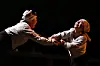 A scene from 'Haenyeo Kitchen,' a play that features real haenyeo in Jeju Island. [HAENYEO KITCHEN]