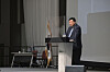 Celltrion Chairman Seo Jung-jin speaks during a shareholder meeting Tuesday in Incheon. [CELLTRION]