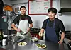 Two of Taqueria Stan's three owners, left, Han Young-hun and right, Yoo Tae-hwa. [PARK SANG-MOON]