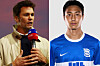 Tom Brady, left, and Paik Seung-ho [REUTERS/YONHAP; BIRMINGHAM CITY]