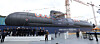 Hanwha Ocean submarine KSS-III Batch-II's launching ceremony on Oct. 22. [YONHAP]