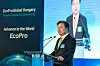 EcoPro founder Lee Dong-chae speaks during the groundbreaking ceremony of the company's cathode plant in Hungary in April 2023. [ECOPRO]