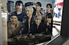 A poster showing BTS members is displayed at a tourist information center in Seoul on June 15. [AP/YONHAP]