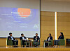 From left, FPT Software Vice President Tran Van Minh, NVC Partners President and Managing Partner Kim Kyung-chan, Yonsei University Professor Rhee Nam-uh, SocialTable Seoul City Manager Alice Chan and Wanted Labs Global Business Operations Lead Jenny Kim, participate in a panel discussion during the 'Youth Career Summit: Beyond 2024,' on Sunday. [LEE TAE-HEE]