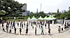 Citizens wait in line to get tested for Covid-19 at a temporary screening center in Daegu on Sunday. According to the Daegu Metropolitan Government, infections involving foreign workers related to hostess bars increased exponentially in the region, with 56 and 57 confirmed cases as of Saturday and Sunday each — the highest this year. [NEWS1]