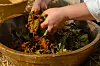 Chef and certified kimchi expert Lee Seung-mi makes basil kimchi. [ON 6.5]