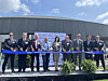 Representatives of Matica Biotechnology and the College Station city government, including Matica Bio CEO Song Yun-jeong, center, cut a ribbon to mark the completion of a cell and gene therapy manufacturing plant in Texas on Tuesday.