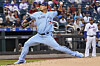 Toronto Blue Jays starting pitcher Ryu Hyun-jin delivers during the second inning of the team's baseball game against the New York Mets on July 24 in New York. [AP/YONHAP]