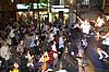 A student band holds a performance near the main gate of Pusan National University in 2008, with traffic being halted. [CHANNEL PNU]