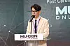Yoon Sang, singer and art director of 2020 MU:CON, gives an opening speech on Thursday. [KOCCA]