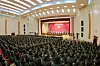 An event to mark North Korea's Aviation Day is held in Pyongyang on Tuesday, in a photo released by the North's Korean Central News Agency. [YONHAP]