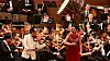 South Korean violinist Won Hyung-joon, left, and North Korean soprano Kim Song-mi perform together at the Shanghai Oriental Art Center last May in Shanghai. It is known to be the first joint performance between North Korean and South Korean classical musicians. [WON HYUNG-JOON]
