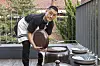 Chef Kang Min-goo with jang (fermented Korean seasoning) at Gangnam District, southern Seoul [JOONGANG ILBO]