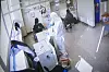 Students infected with the coronavirus take the CSAT in an isolated ward in Seoul Medical Center in Jungnang District, eastern Seoul, on Thursday. [NEWS1]