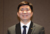 Newly elected president of the Korean Sport & Olympic Committee Ryu Seung-min smiles while answering questions during a press conference in Jung-su, Seoul, on Jan. 16. [YONHAP]