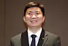 Newly elected president of the Korean Sport & Olympic Committee Ryu Seung-min smiles while answering questions during a press conference in Jung-su, Seoul, on Jan. 16. [YONHAP]