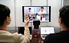 SK Telecom's HR managers sit in a group job interview held online as part of the company's open recruitment drive in June. [SK TELECOM]
